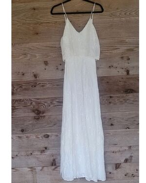 TJD The Jetset Diaries White Embroidered Maxi Dress Size XSmall NWOT